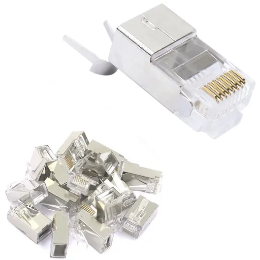 Mufa PNI RJ45 pentru cablu S/FTP Cat7 set cu 10 bucati PNI-RJ45C7X
