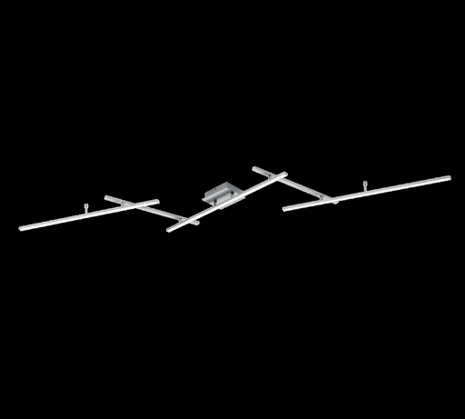 Plafoniera Arvin, TRIO, 245x50x8.5 cm, 22W / 8W, 2x SMD, metal, nichel mat