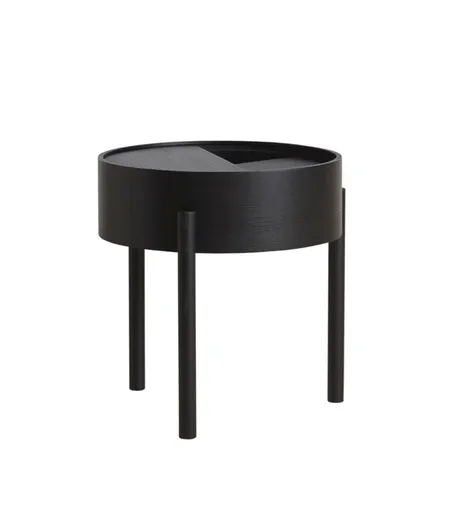 Măsuță laterală "Arc", 2 variante - Woud Variantă: frasin, culoare neagră