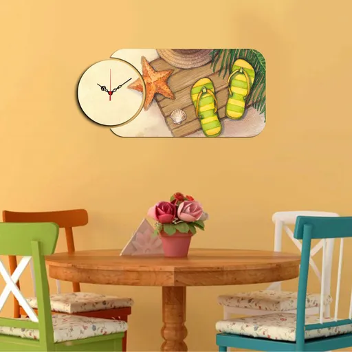 Ceas de perete, YMS-31, Dimensiune: 68 x 32 cm, Multicolor