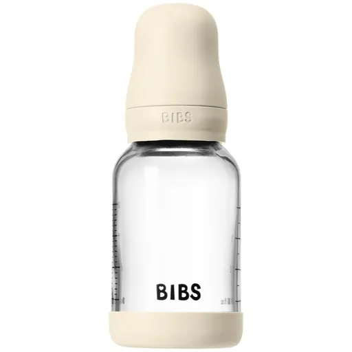 BIBS Baby Glass Bottle Round Latex biberon anticolici Ivory 120 ml