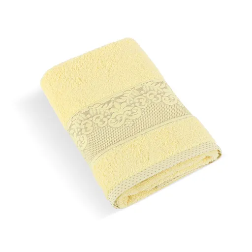 Prosop frotir Bellatex colecția Orchidea galbendeschis, 70 x 140 cm, galben deschis, 70 x 140 cm