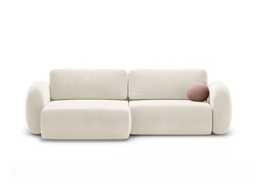 Coltar extensibil reversibil 4 locuri, Tonale, Cosmopolitan Design, 262x149x88 cm, catifea, ivoriu