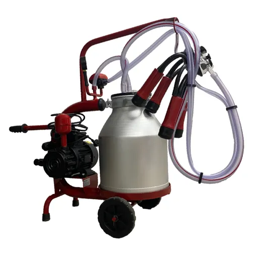 Aparat de muls vaci, 1 post, 1 bidon 30L aluminiu, pahare plastic, 250l/min, 550W