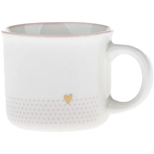 Cană de porțelan Inimioară aurie 100 ml