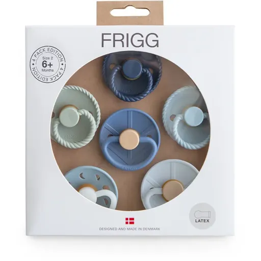 FRIGG Round Latex Endless Sea suzetă Size 2 6 buc