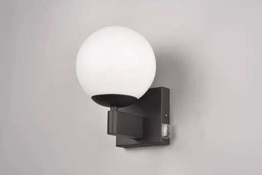 Aplica de perete Kula, TRIO, 14x17x20 cm, 10W, 1x E14, metal, negru mat/alb