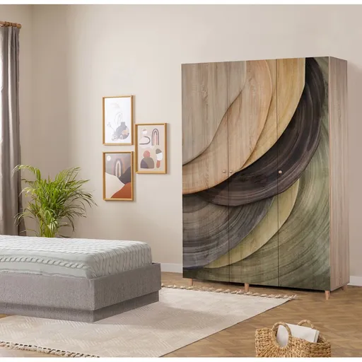 Dulap pentru haine, Hanah Home, Lena 3 -977, 135x192x52 cm, Sonomo