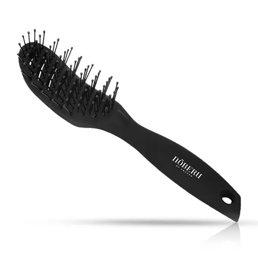 Perie de coafat curbata - NOBERU - Neagra
