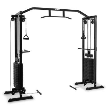 KLARFIT Cablu Fit2x170lb oțel negru