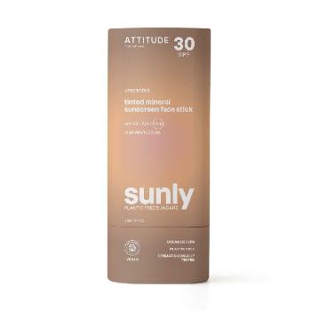 Attitude Stick de protecție mineral pentru față și buze SPF 30 (Tinted Mineral Sunscreen Face Stick) 20 g