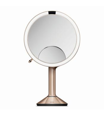 Simplehuman Oglindă cosmetică cu control tactil al intensității luminii Rose Gold Sensor Trio