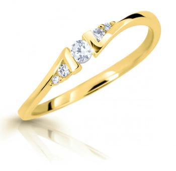 Cutie Diamonds Pôvabný prsteň zo žltého zlata s briliantmi DZ6720-3054-00-X-1 66 mm