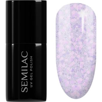 Semilac UV Hybrid Crushed_ICE unghii cu gel folosind UV / lampă cu LED culoare 492 Icy Lavender Bliss 7 ml