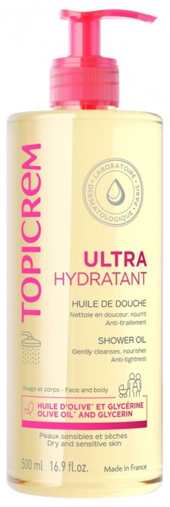 Topicrem Ulei de duș delicat, ideal pentru pielea uscată și sensibilă Ultra-Hydrating (Shower Oil) 500 ml