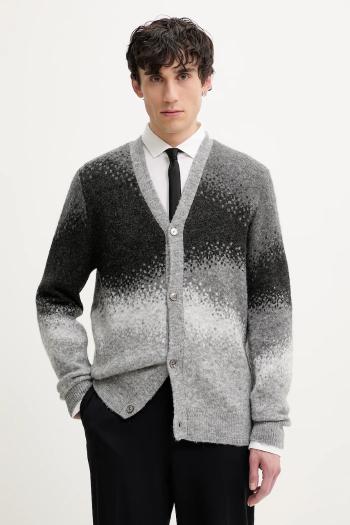 Kardigán s prímesou vlny Desigual MANCHESTER šedá farba, 25SMJF12