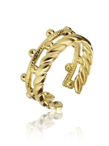 Marc Malone Inel deschis placat cu aur Vivian Gold Ring MCR23006G