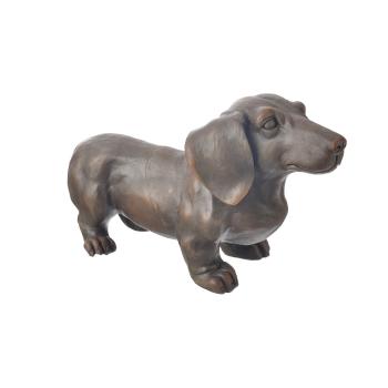 InDecor Dachshund din ceramică maro, 43 x 19 x 26cm