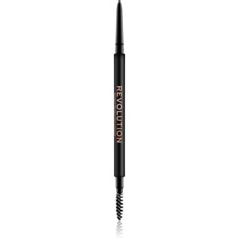 Makeup Revolution Precise Brow Pencil creion sprâncene precise cu pensula culoare Brown 0.05 g