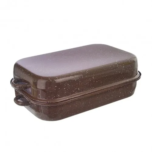 Orion Tigaie smaltată BROWN, 38,5 x 25 cm, L