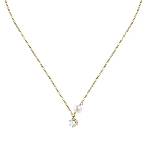 Morellato Colier placat cu aur cu perlă naturală și zirconiu Pearl SXU57