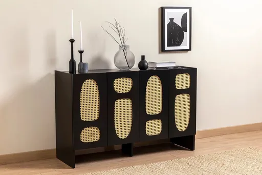 Consola, Hanah Home, Simona 80, 120x80x40 cm, Negru