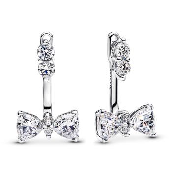 Pandora Cercei delicați din argint cu zircon Fundiță 2in1 293543C01