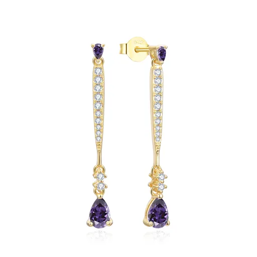 Beneto Cercei exclusivi placați cu aur cu pietre de zircon AGUP3300F-GOLD