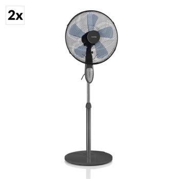 Klarstein SUMMERJAM, 2 x ventilator cu suport, set de două ventilatoare, 50 W, 3 trepte, gri