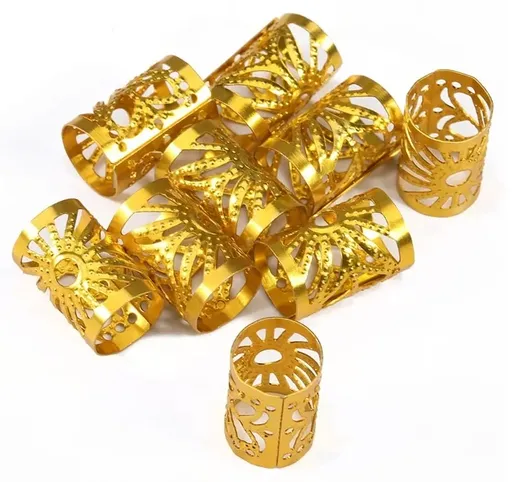 Set 120 Aceesorii tip Inel pentru Codite, Box Braids , Aurii