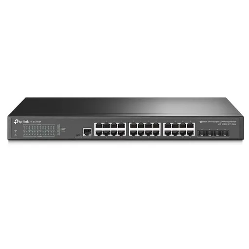 Switch TP-Link TL-SG2428P, Jetstream, 24 porturi Gigabit, 4 porturi SFP+, cu management
