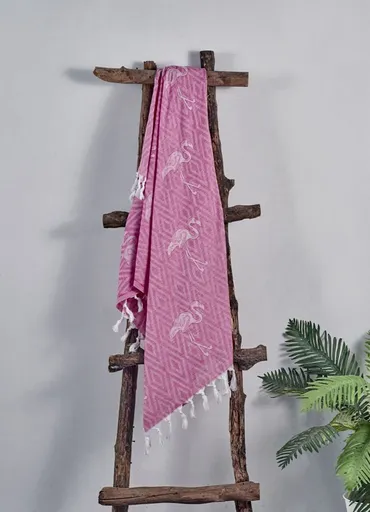 Prosop de plaja, L'essentiel Maison, Flamingo, Fucsia