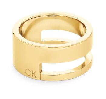 Calvin Klein Inel pentru femei placat cu aur Geometric Essentials 35000679 56 mm