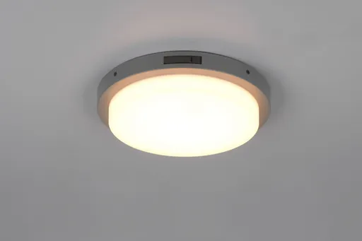 Plafoniera rotunda pentru exterior Bermejo, TRIO, 30x5.7 cm, 14W, 1x SMD, metal, antracit/alb