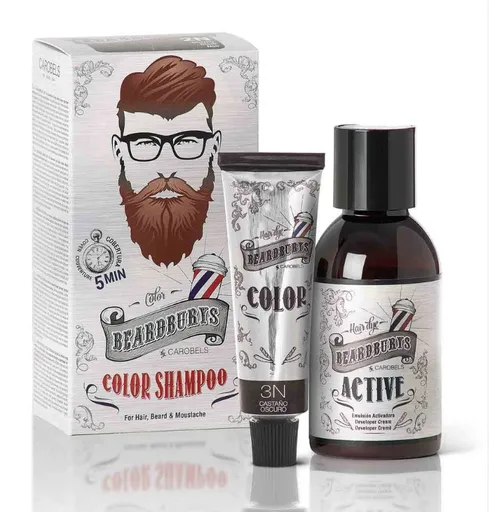 Sampon Nuantator Saten Inchis pentru Par, Barba si Mustata - 3 N - Beardburys