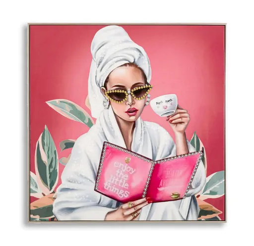 Tablou decorativ Luxury Spa -H, Mauro Ferretti, 82x82 cm, lemn de pin/canvas pictat si lacuit, multicolor