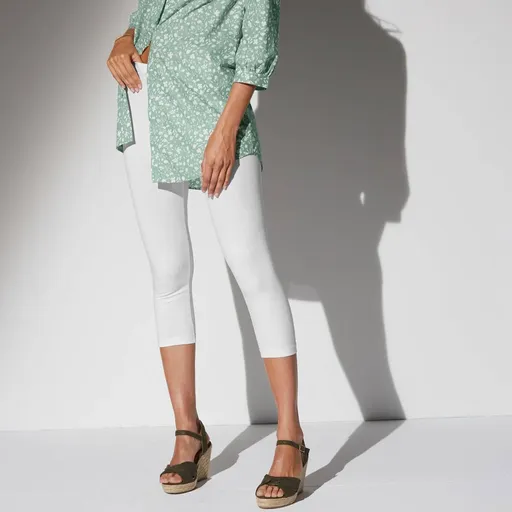 Set de 2 jambiere 3/4 unicolore cu talie elastică