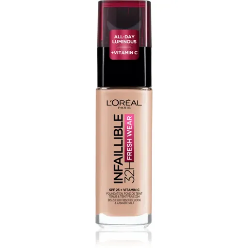 L’Oréal Paris Infaillible 32H Fresh Wear fard lichid de lunga durata culoare 130 COOL ROSE 30 ml