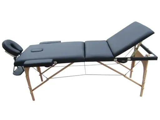 Pat Masaj 3 Sectiuni, Structura din Lemn - Negru