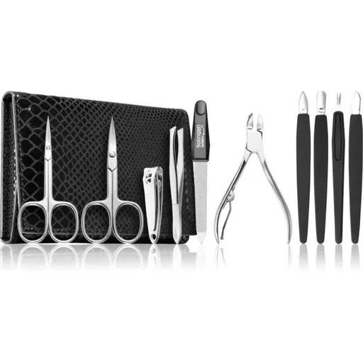 DuKaS Premium Line Solingen 252 Set de manichiură geanta din piele Black