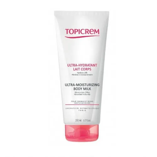 Topicrem Lapte hidratant de corp pentru pielea uscată si sensibilă (Ultra-Moisturizing Body Milk) 200 ml