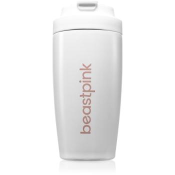 BeastPink Thermo Mug cană termoizolantă cu pai culoare White 500 ml