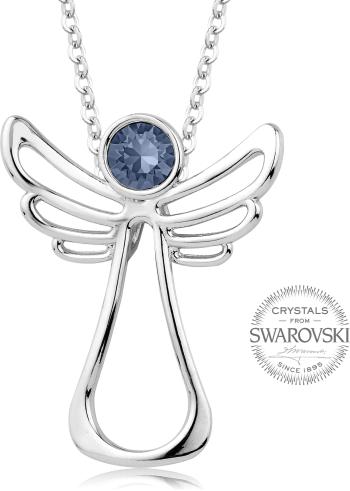 Levien Colier cu cristal gri-albastru Guardian Angel