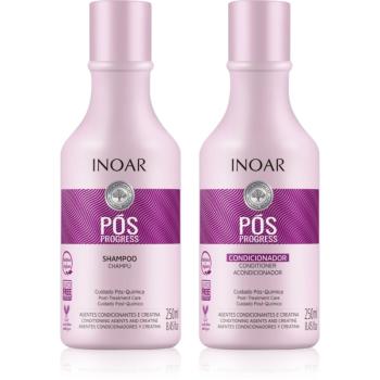 INOAR Pos Progress set pentru păr po keratinovém narovnání a nanoplastice 2x250 ml