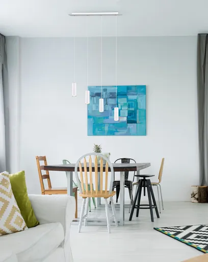 Lustra Marley, TRIO, 75x9x150 cm, 35W, 4x GU10, metal, alb