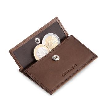 Slimpuro Coin Pocket cu card de protecție RFID pentru portofele ZNAP Slim Wallets 8 și 12, butonul de închidere 