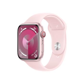 Apple Watch S9 Cellular 45 mm sport band S/M smart hodinky Pink/Light Pink