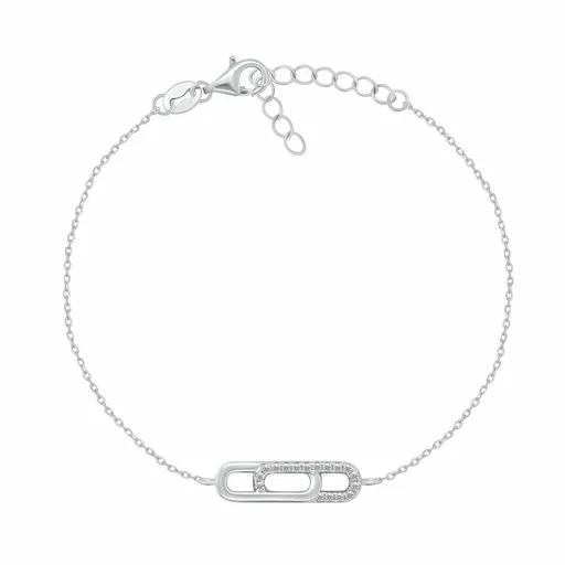 Brilio Silver Brățară modernă din argint cu zircon BRC240W