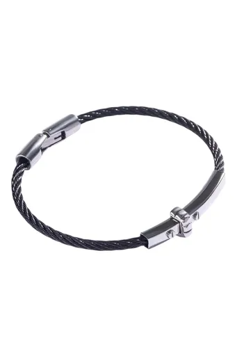 Marc Malone Brățară neagră din oțel pentru bărbați MCGB5001BS