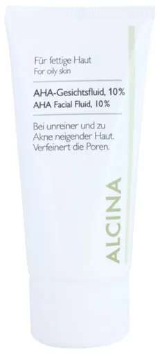 Alcina Fluid pentru ten cu acizi AHA 10% (AHA Facial Fluid, 10%) 50 ml